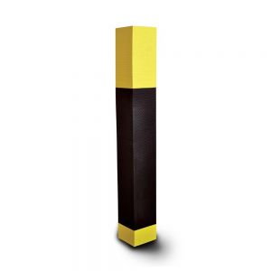 Cantoneira De Sinalização Zebrada Preta e Amarela Protetor De Coluna 80x10cm 