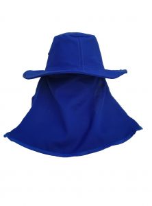 Chapéu Árabe Em Brim Cor Azul com protetor de pescoço 