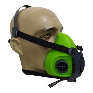 Máscara BLS respiradora modelo EVO 4000-S silicone VERDE. Marca BLS C.A.35553
