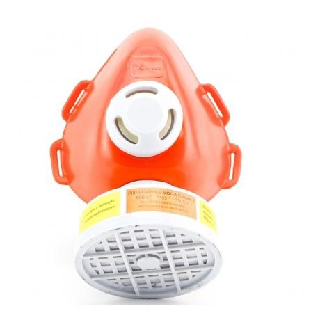 Máscara Respirador Laranja Com 1 Filtro VO/GA – PLASTCOR C.A.39428
