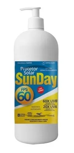 Protetor Solar FPS 60 1 Litro  Sunday